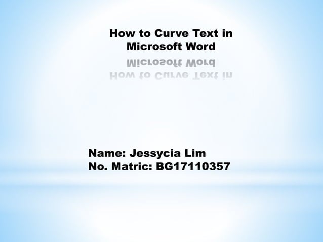 How to curve text in microsoft word | PPT