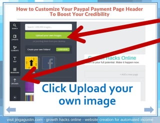 Click Upload your
own image
 