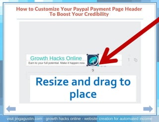 Resize and drag to
place
 