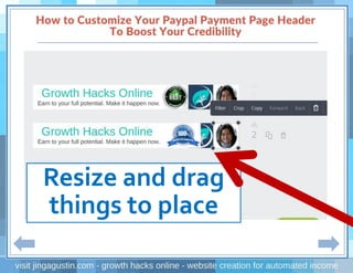 Resize and drag
things to place
 