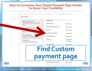 Find Custom
payment page
 