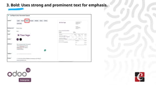 Enterprise
3. Bold: Uses strong and prominent text for emphasis.
 