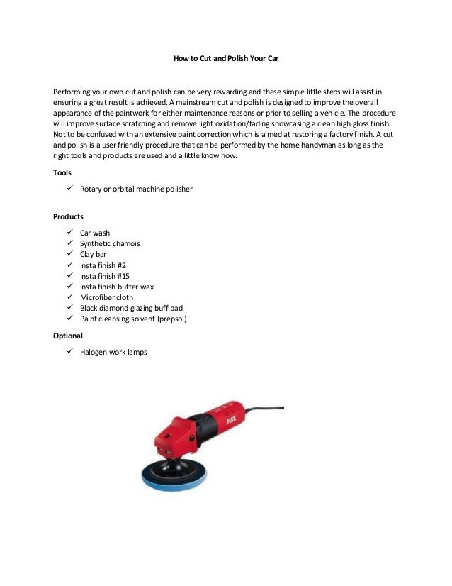 How To Cut & Polish Your Car A Handymans Guide
