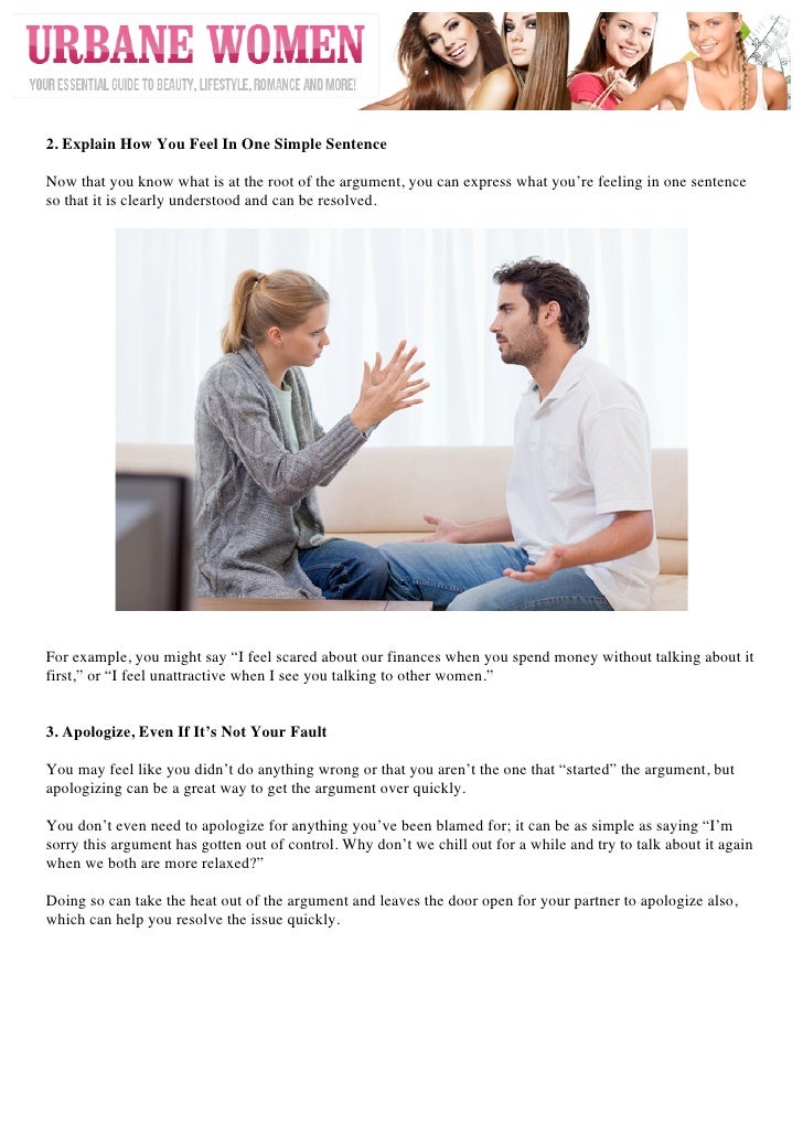 How To Deal With Arguments In A Relationship