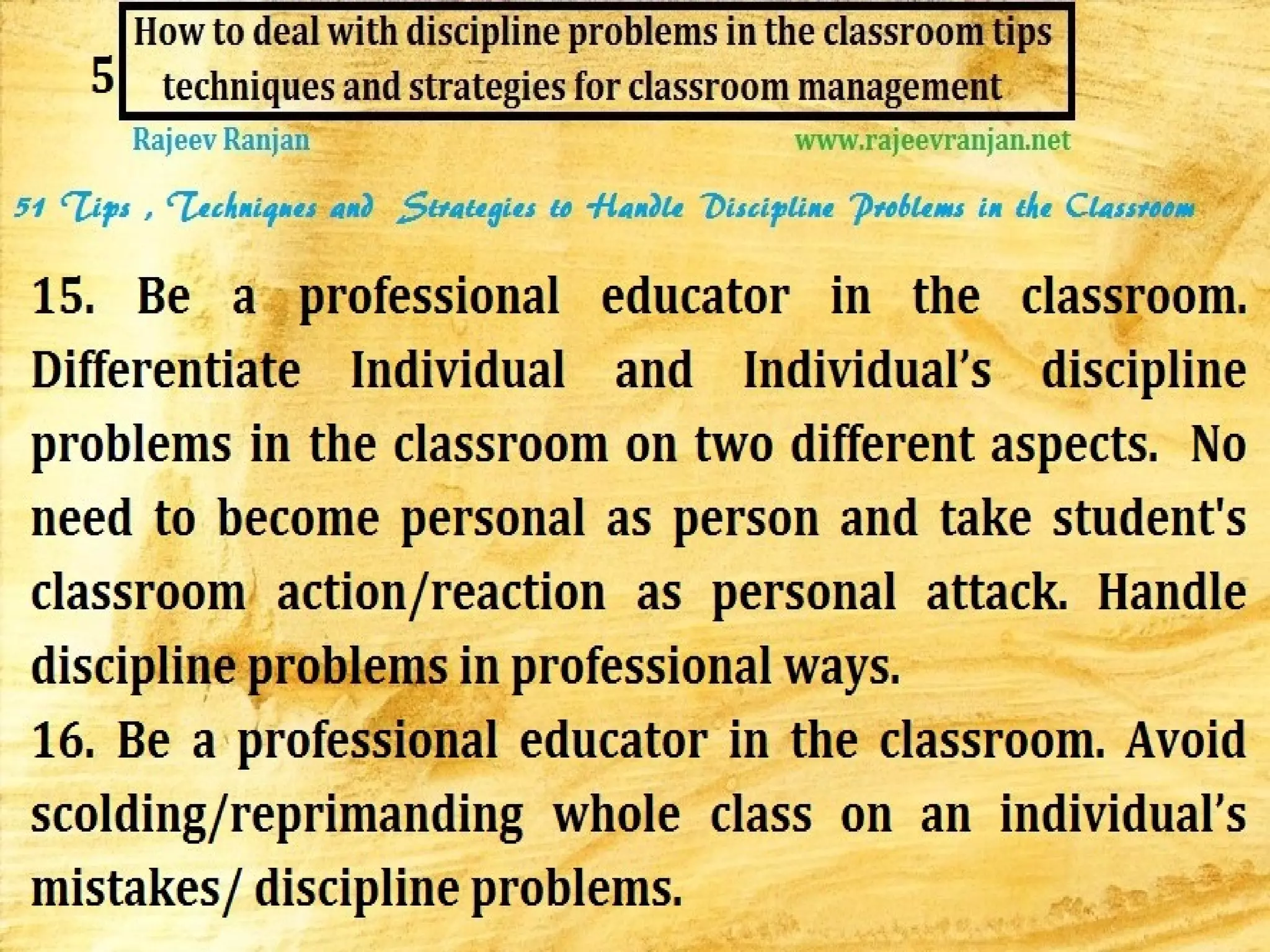 How to deal with discipline problems in the classroom tips techniques ...