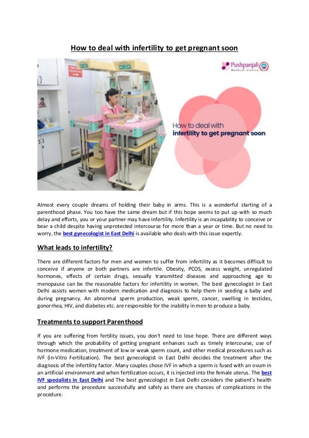 How To Deal With Infertility To Get Pregnant Soon