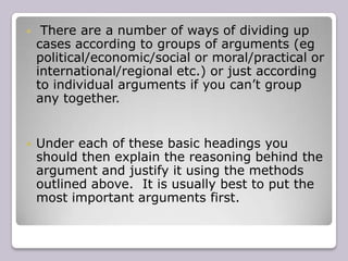When writing notes for rebuttal during the debate, it is usually better to use a separate sheet of paper so you can take down the details of what the other speakers have said and then transfer a rough outline onto the notes you will actually be using. Eye contact with the audience is very important, but keep shifting your gaze. No one likes to be stared at. 