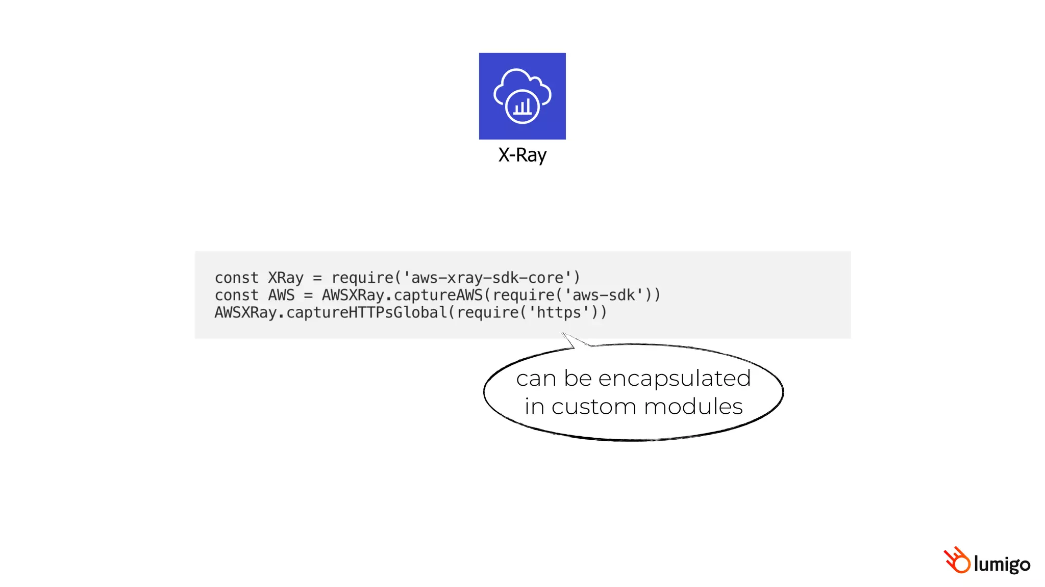 X-Ray
can be encapsulated
in custom modules
 