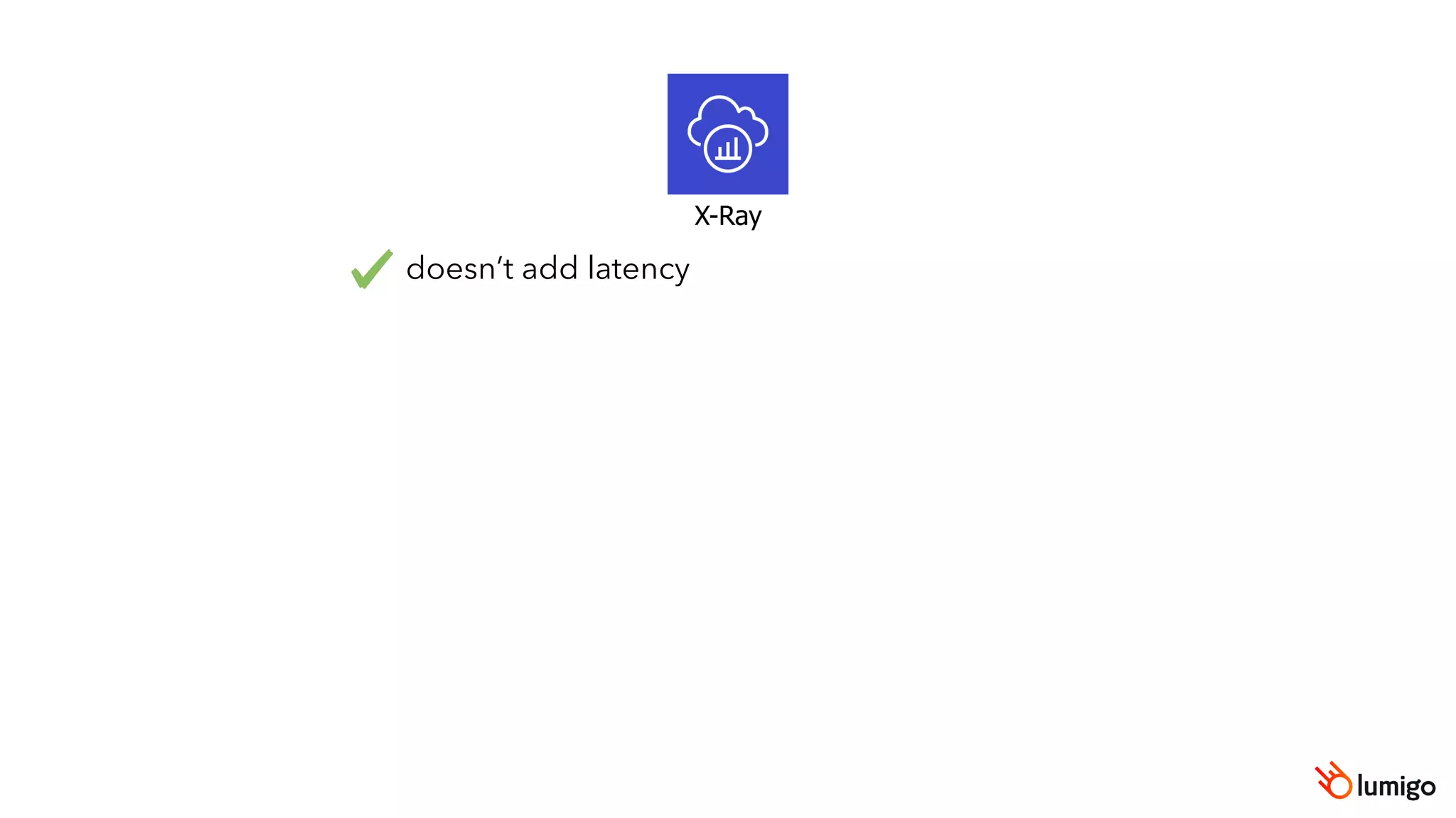 X-Ray
doesn’t add latency
 