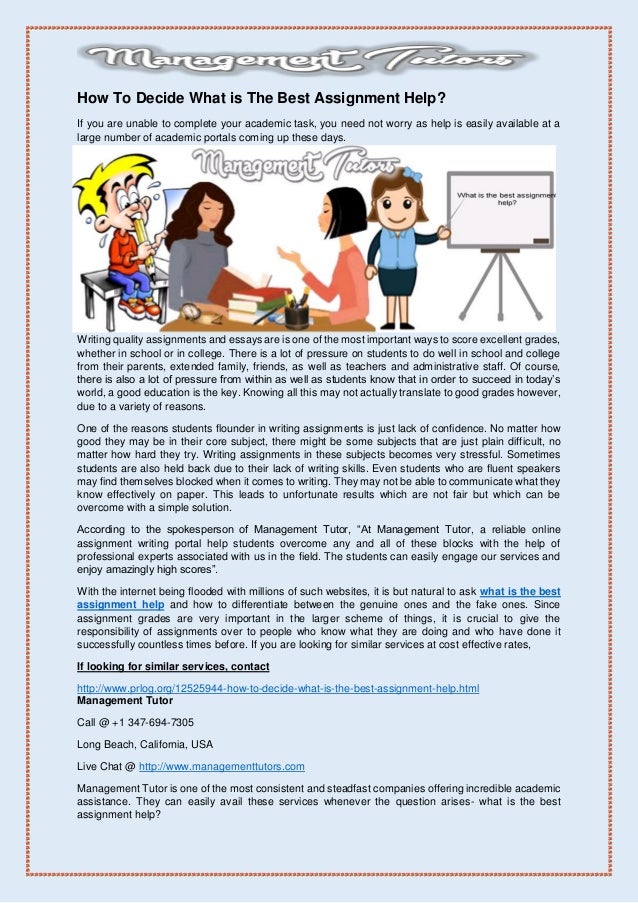 How To Decide What Is The Best Assignment Help How To Decide What Is The Best Assignment Help If You Are Unable To Complete