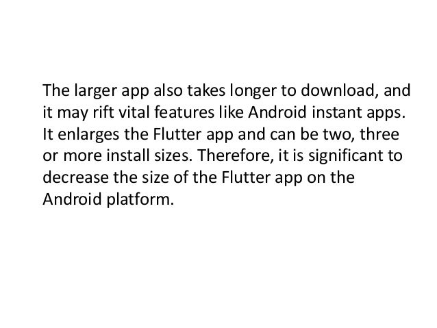 How to Decrease Flutter App size in Android Platform? | PDF