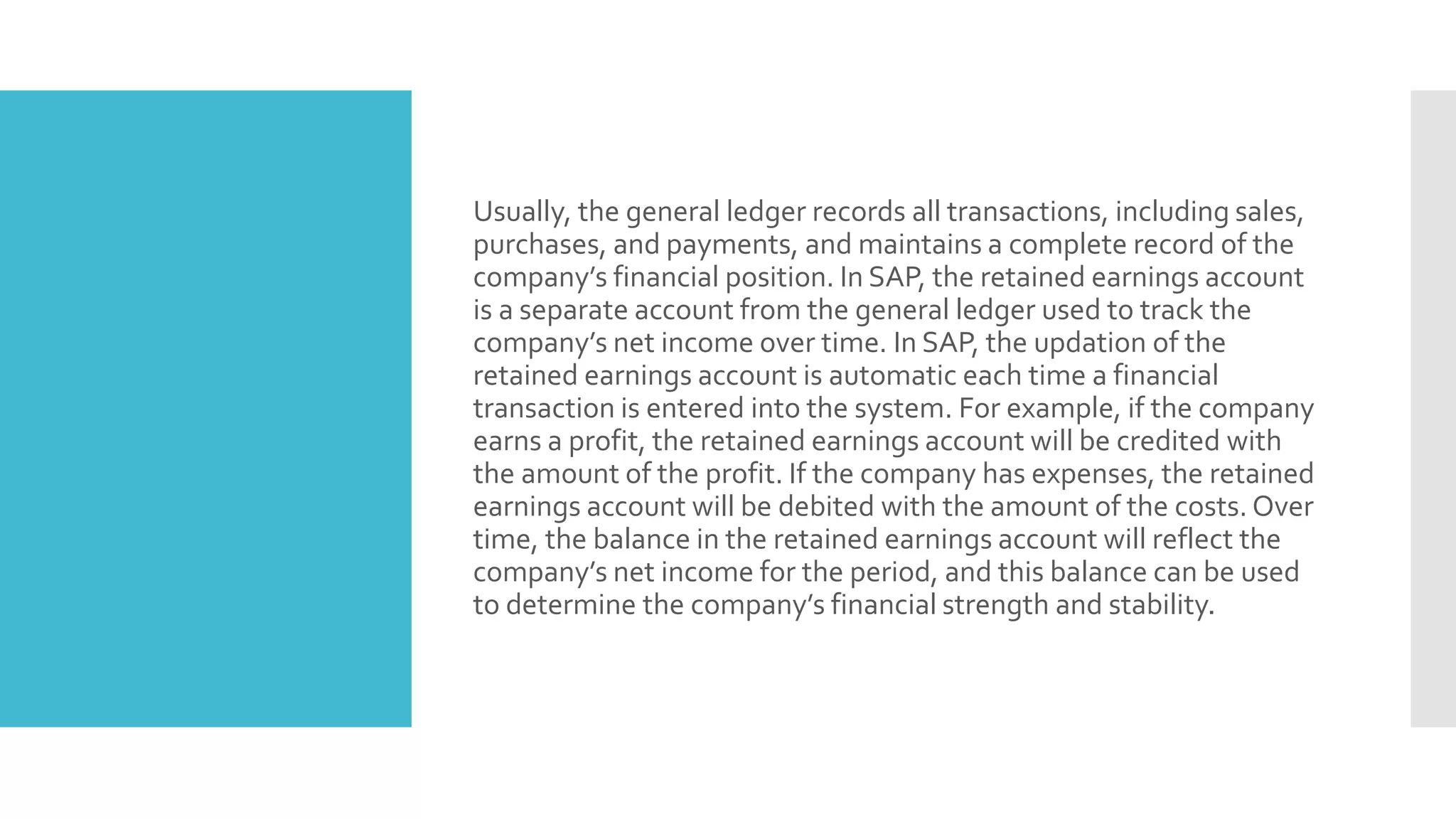 How to Define Retained Earnings Account in SAP | PPT | Free download