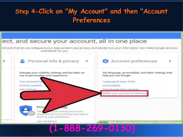 How to delete and recovery gmail account 1 8882690130
