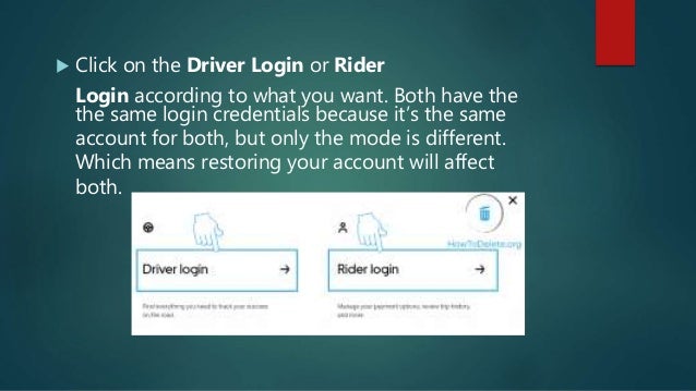 How to delete an uber account