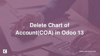 www.cybrosys.com
Delete Chart of
Account(COA) in Odoo 13
 