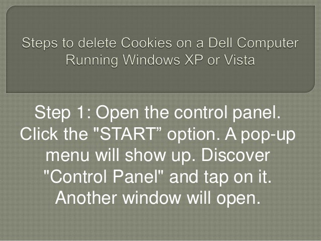 How to delete cookies on dell computer