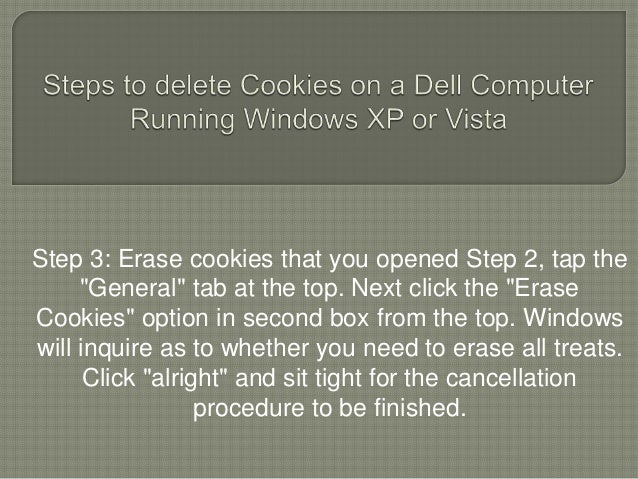 How to delete cookies on dell computer