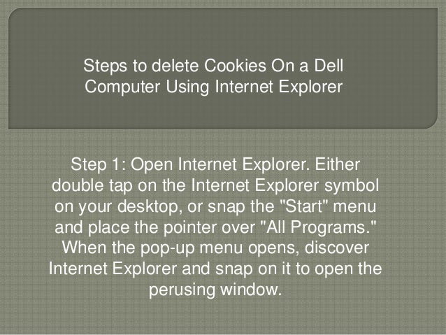 How to delete cookies on dell computer