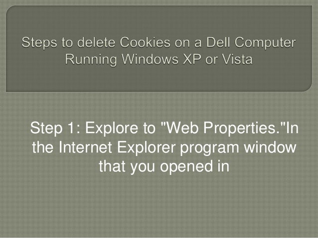 How to delete cookies on dell computer