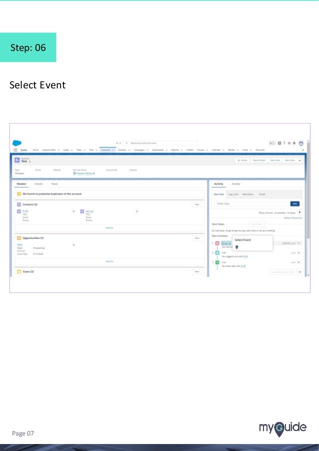 how-to-delete-event-under-account-in-salesforce