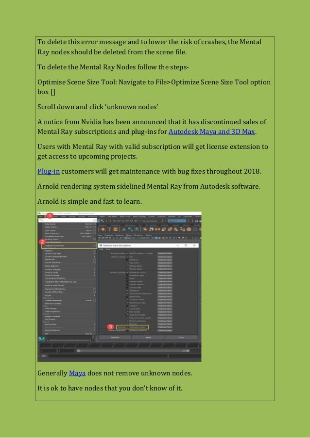 How To Delete Mental Ray Nodes In Maya