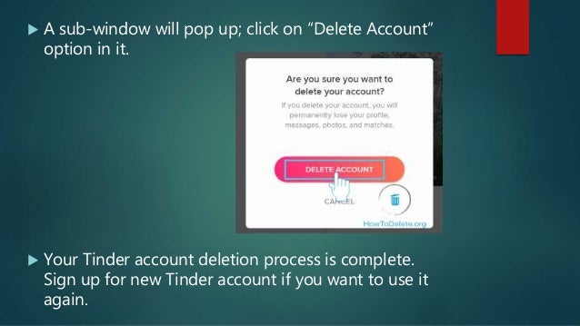 How to delete tinder account?
