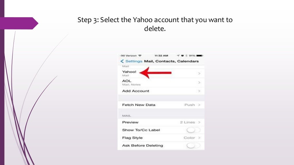 Delete Your Yahoo Email Account from the iPhone by Yahoo