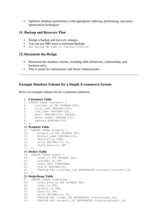 How to design a database that include planning | DOCX