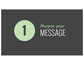 Sharpen your
MESSAGE1
 
