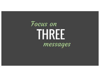messages
Focus on
THREE
 