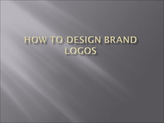 How to design brand logos