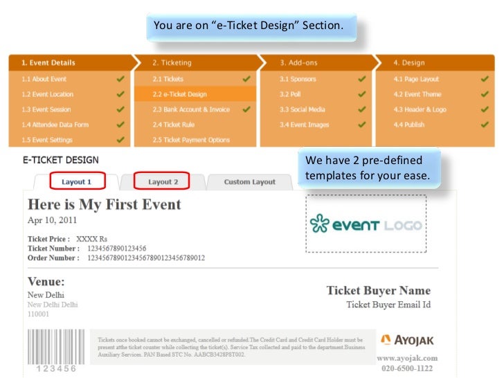 how to design tickets