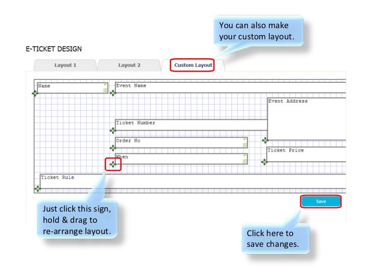 how to design tickets
