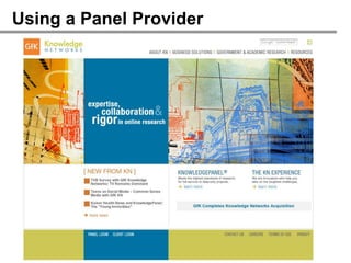 Using a Panel Provider
 