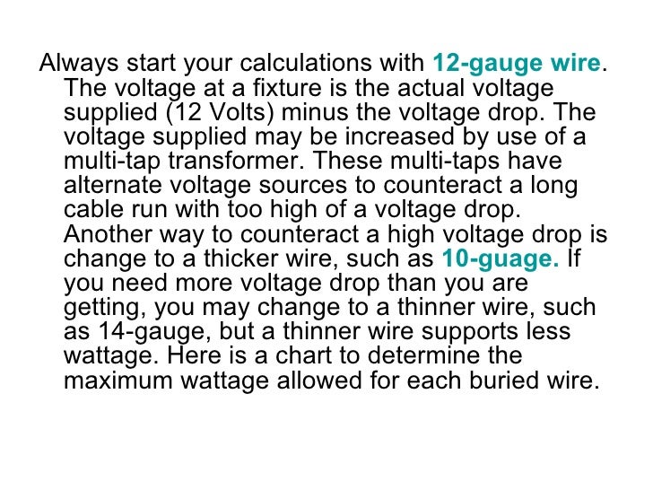 landscape lighting voltage drop formula how to design your 12 volt outdoor lighting landscape lighting voltage drop formula how to design your 12 volt outdoor lighting