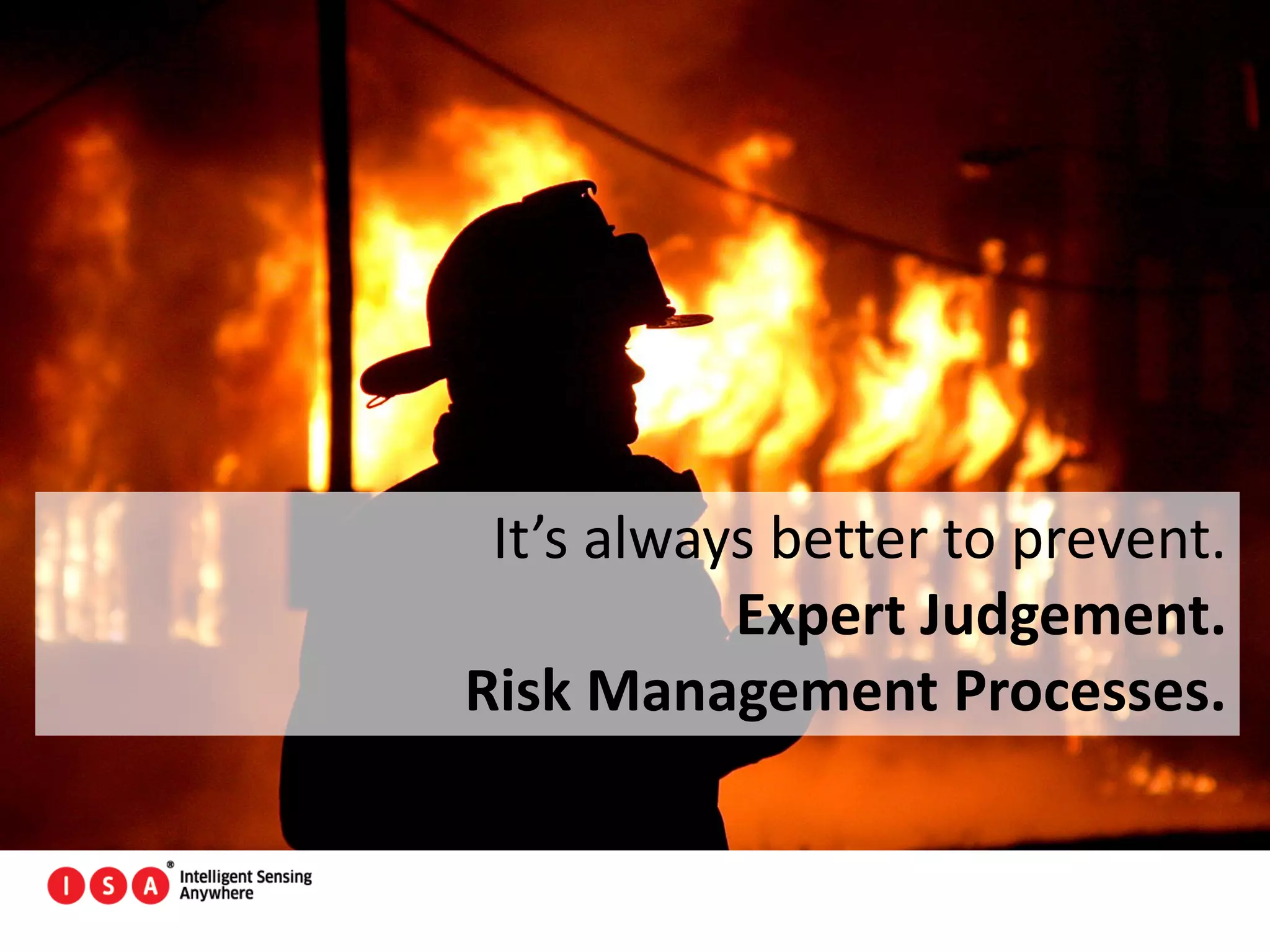 169
It’s always better to prevent.
Expert Judgement.
Risk Management Processes.
 