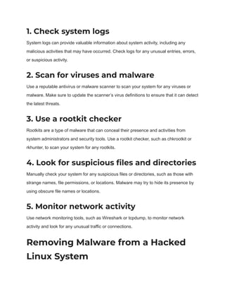 How to Detect and Remove Malware from a Hacked Linux System.pdf
