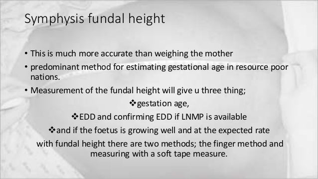 How To Measure Fundal Height At Home : Measuring large or small for gestational age.