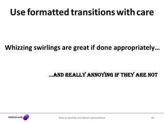 Slides are not cue cards38How to develop and deliver presentation