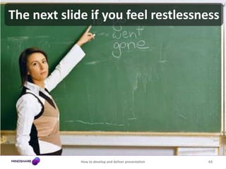 Outline your Presentation55How to develop and deliver presentationArticulate vision