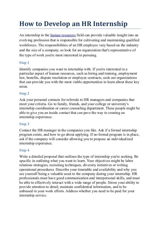 Hr intern experience essay image