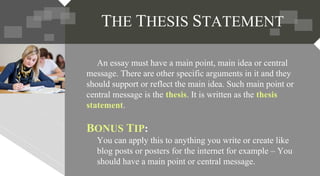 the thesis statement of an essay must be
