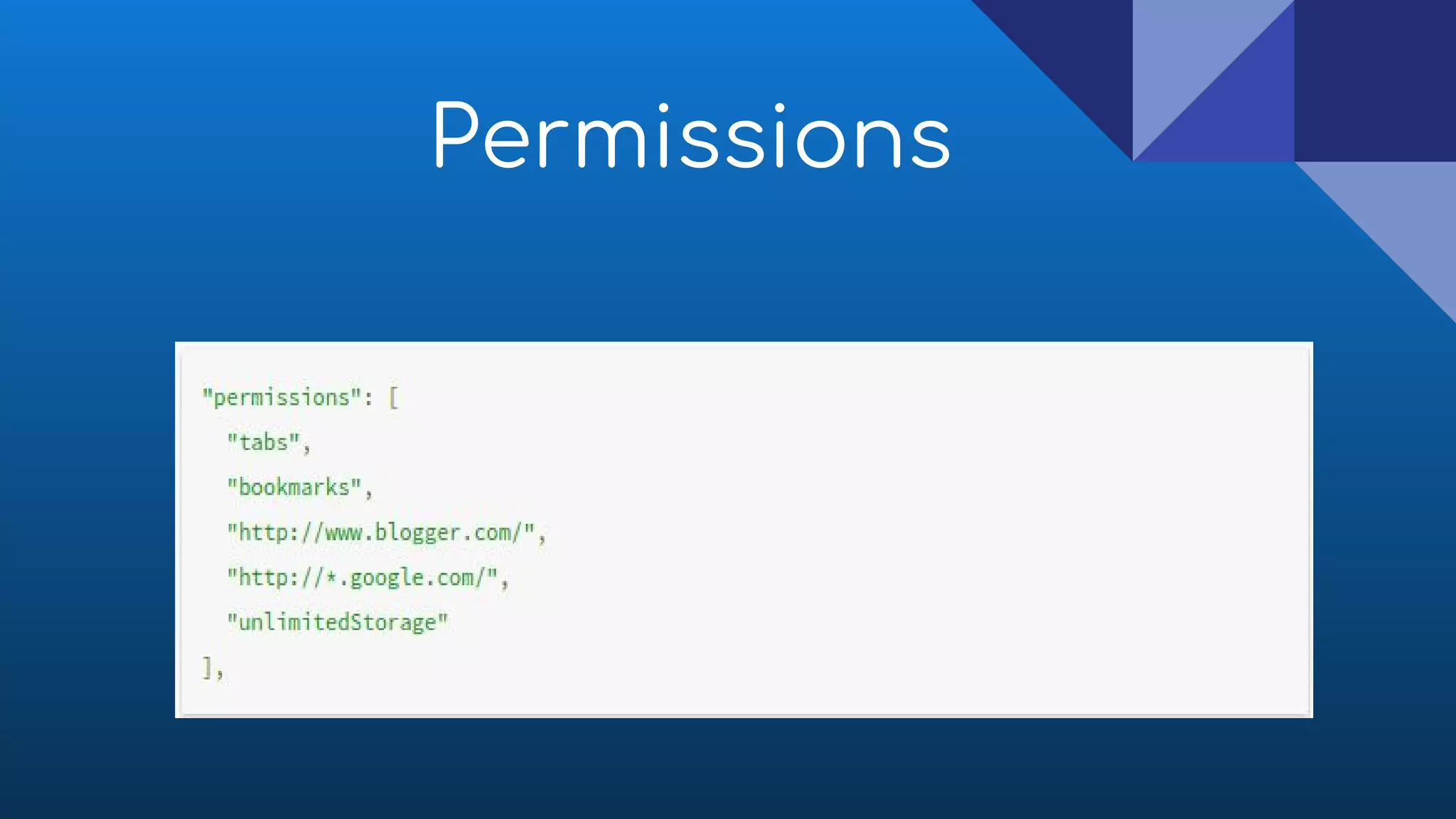 Permissions
 