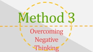 Method 3
Overcoming
Negative
Thinking
 