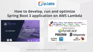How to develop, run and optimize Spring Boot 3 application on AWS ...