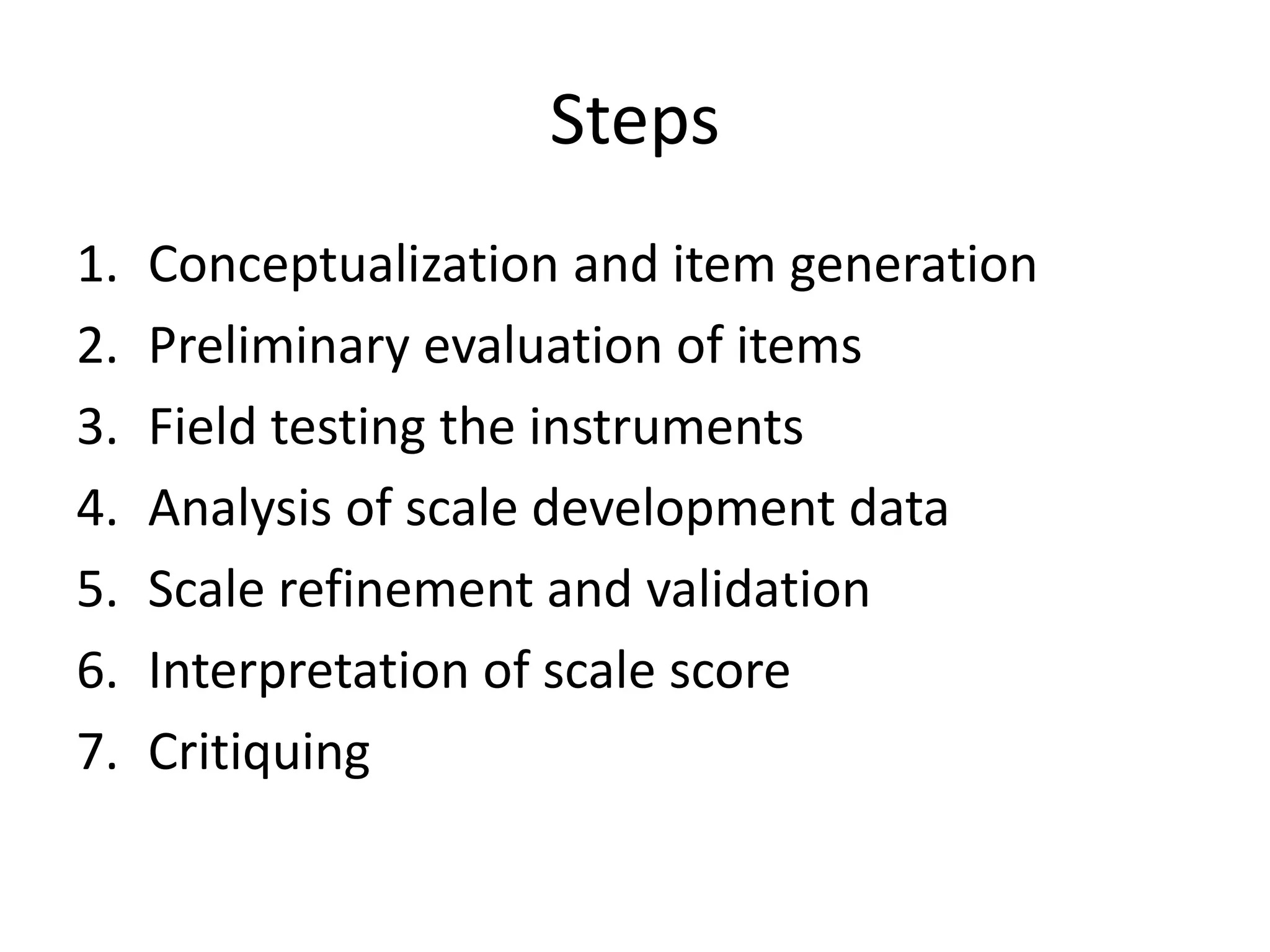 How to develop self reported scale ppt | PPTX