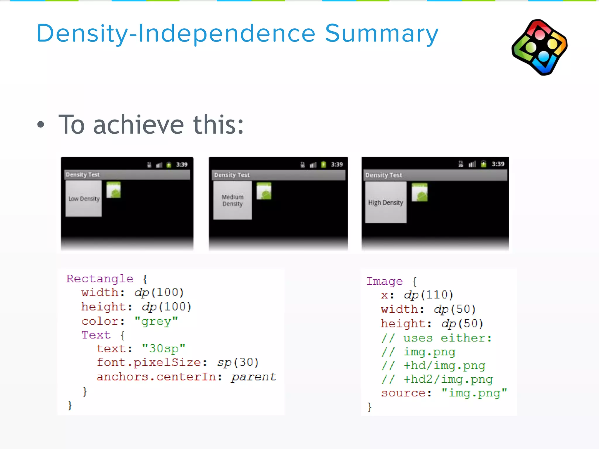 • To achieve this:
Density-Independence Summary
 