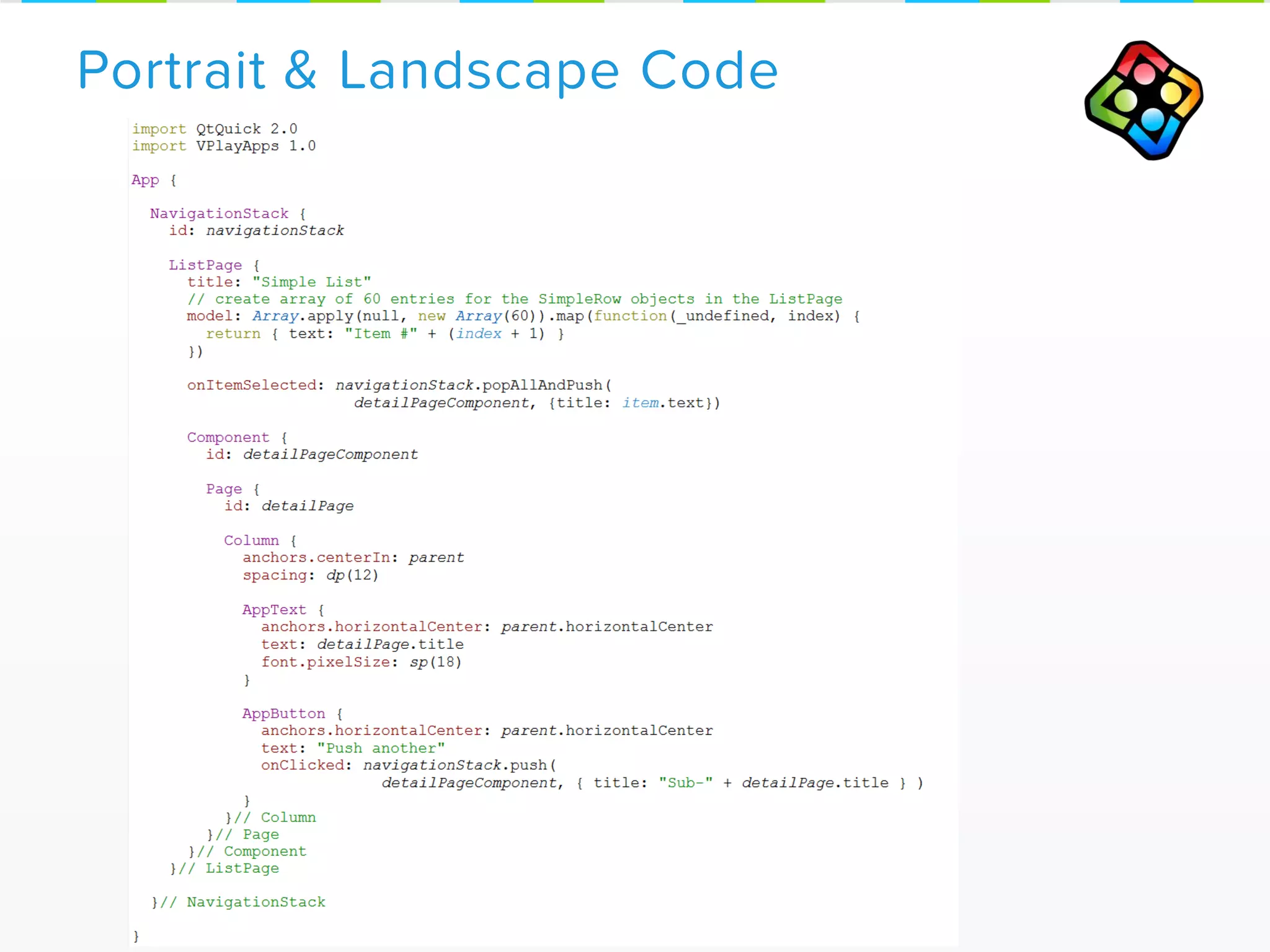 Portrait & Landscape Code
 
