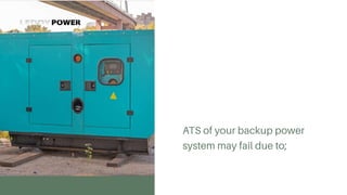 How To Diagnose & Fix Problems With Your Automatic Transfer Switch | PPTX
