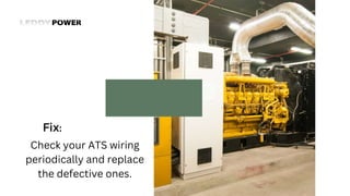 How To Diagnose & Fix Problems With Your Automatic Transfer Switch | PPTX